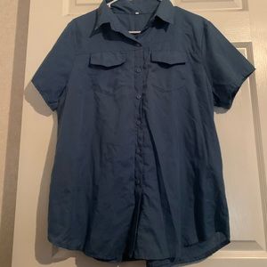 🐿Lightweight very breathable blue unisex polo XL